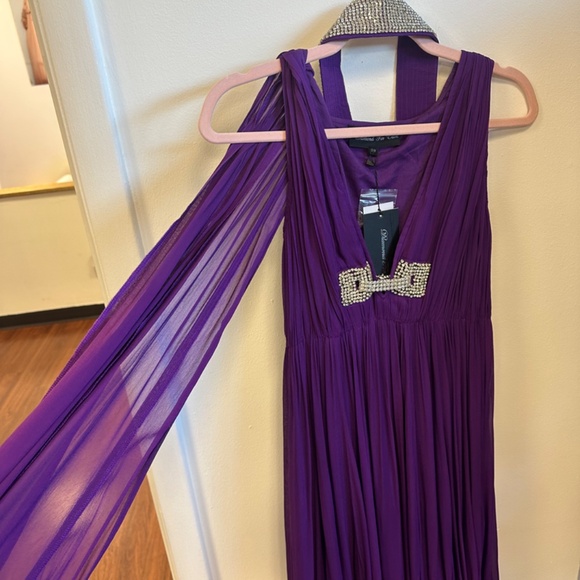 diamond for eden luxury dress, purple long dress - Picture 5 of 7